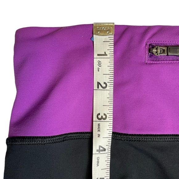 Lululemon Black Pink Tights w/Ruffle Surrounded Reflective Detail - Sz 6 - Picture 15 of 15